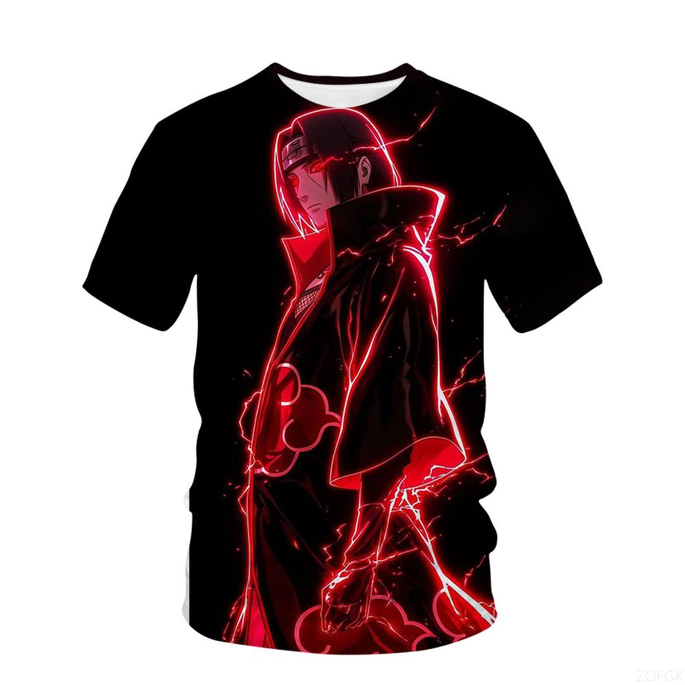 Summer Novelty Cartoon Anime Ninja 3D Print Short Sleeved Children's T-shirt Boys' Top