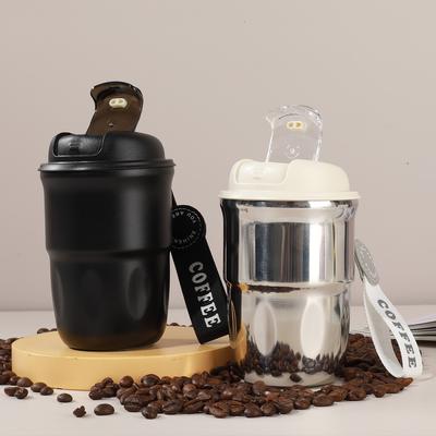 Nerezový kávový hrnek Venkovní přenosný termoskový hrnek Unisex Studentský hrnek na vodu ve tvaru kapky