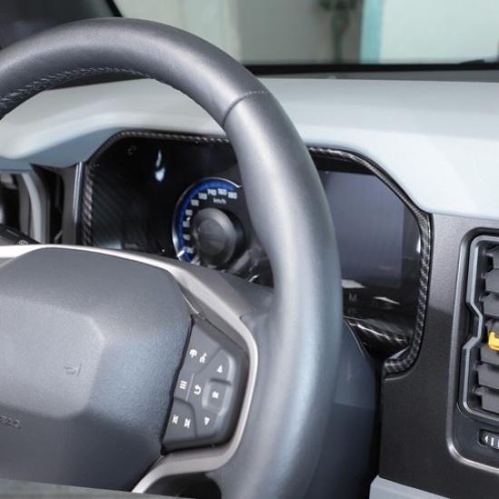 Carbon Fiber Dashboard trument Panel Decor Cover Trim for Ford Bronco +