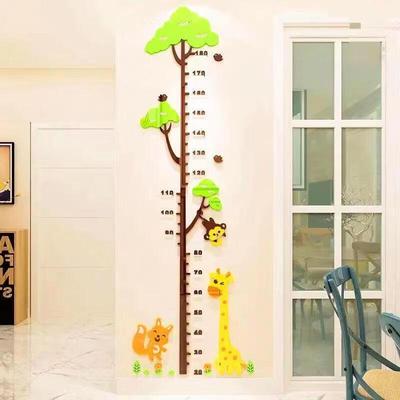 SEE KEAN Children's 3D Acrylic Removable Height Chart Wall Sticker