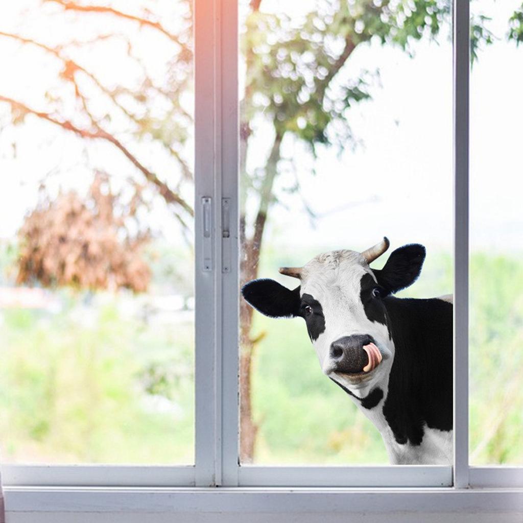 Cartoon Kuh Aufkleber, Glasfenster Auslagen, Schlafzimmer Heimdekoration, Selbstklebende Wandaufkleber.