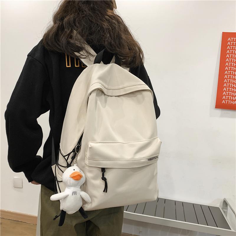 New Schoolbag Women's Simple High School Junior High School Backpack Men's Casual Backpack Dirt-resistant Large-capacity Cross-border