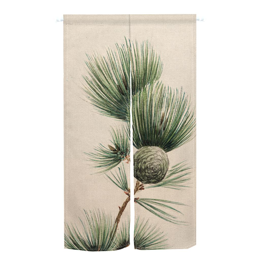 Japanese Style Noren Door Curtains Mountain Izakaya Dining Room Partition Linen Doorway Curtain Kitchen Entrance Half Curtain