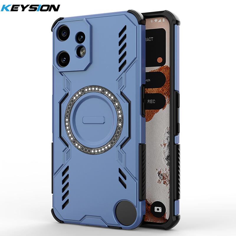 KEYSION Hollow Heat Dissipation Case for Nothing CMF Phone 2 Pro Magnetic Cooling Shockproof Phone Cover for for CMF Phone 2 Pro