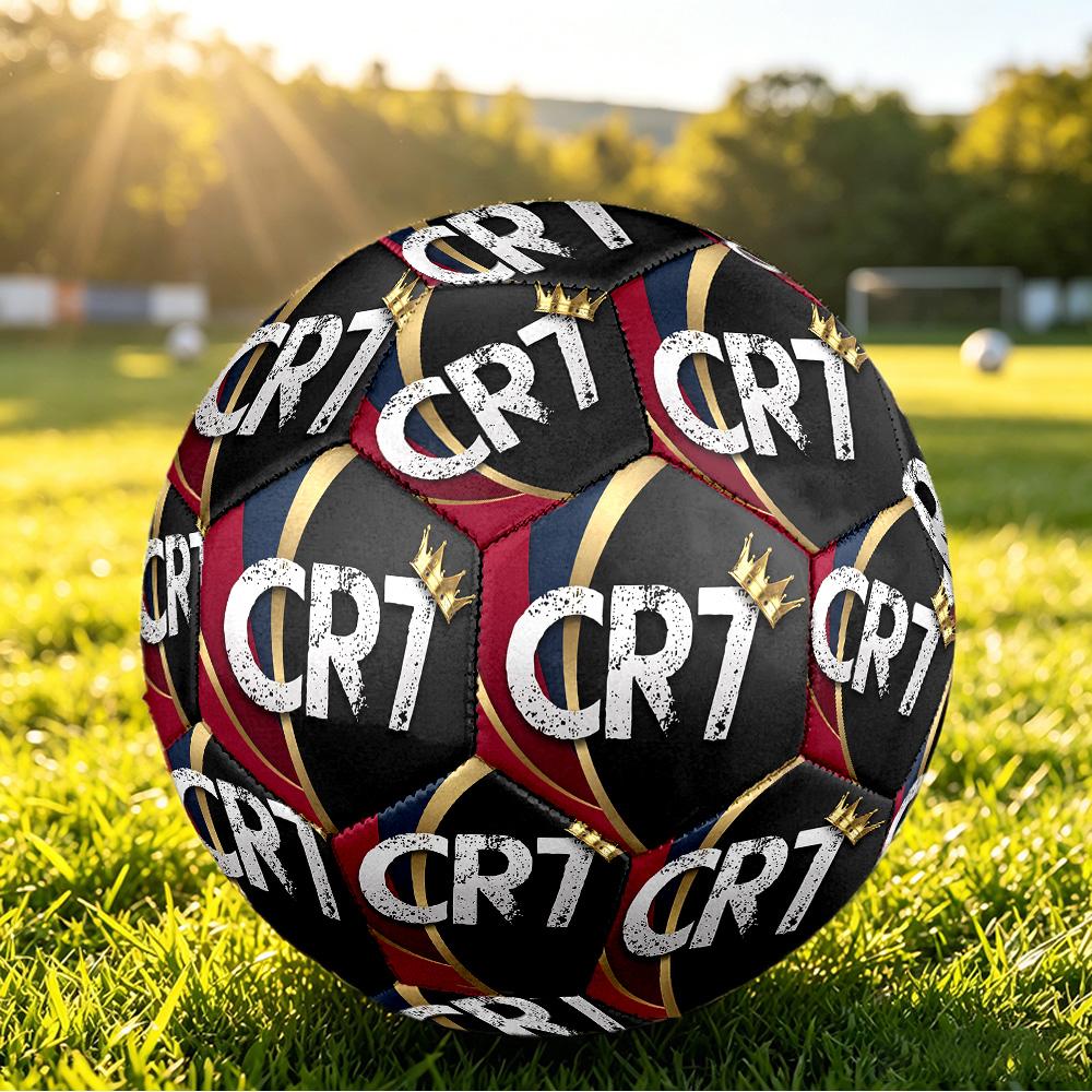 Cristiano Ronaldo Printed Size 5 Soccer Ball Wear Resistant Standard Adult Training Football Fan Gift for Indoor Outdoor Match Sports