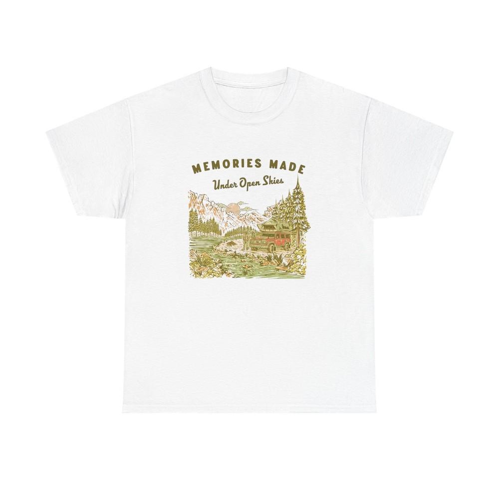 

Memories Under The Stars Camping Graphic T Shirt Unisex Heavy Cotton Tee Unisex T-Shirt XXL