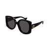 Gray Lens Irregular Frame Sunglasses Women Sunglasses Black GG1257S-001