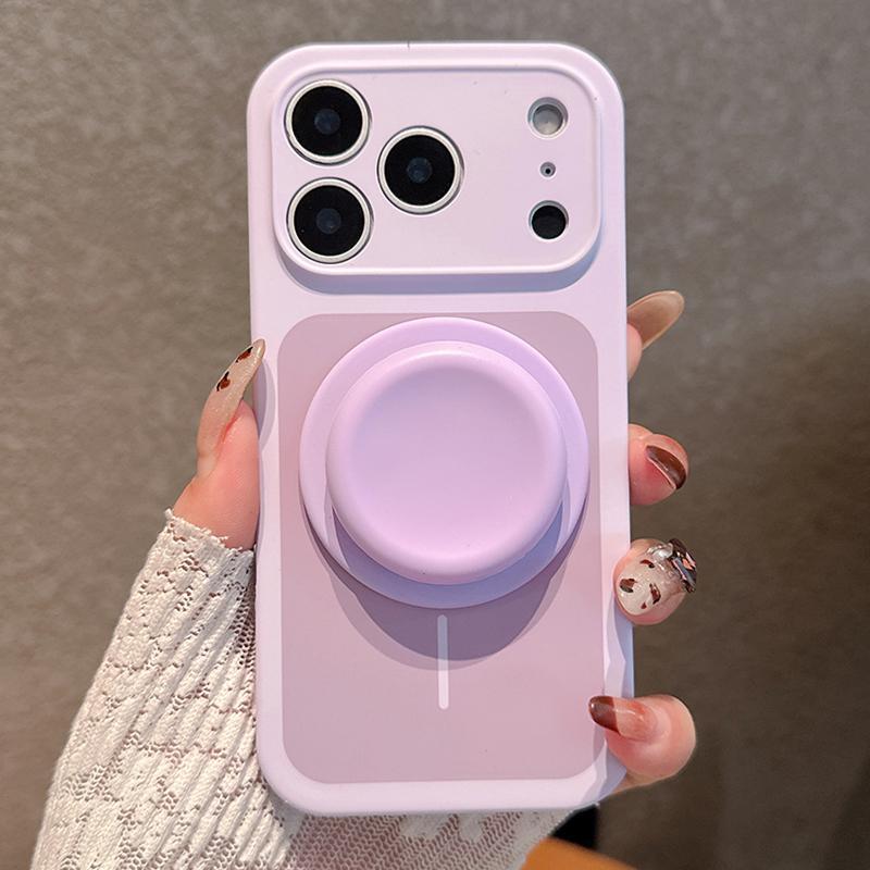 Liquid Silicone For Magsafe Magnetic Phone Case For iPhone 17 16 15 Pro Max 17Pro 16Pro Stand Holder Shockproof Cover