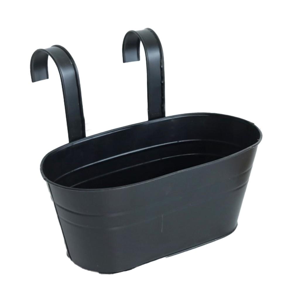 

Weather Resistant Hanging Flower Pot Metal Flower Pot чёрный