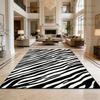 Modern Black White Zebra Stripes Large Living Room Carpet Decoration Bedroom Washable Antiskid Simple Rug Soft Fluffy Office Mat
