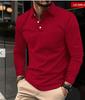 Essential Men's Long Sleeve Polo Shirt, Slim Fit, Casual and Versatile for Daily Wear.