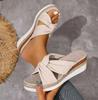 Mode Sommer Damen Hausschuhe Peep Toe Keilsandalen Leichte Lässige Plateau-Hausschuhe Rutschfeste Schuhe Damen Große Größe Pantoletten Damen