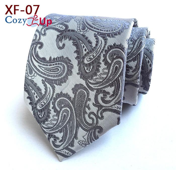 Cozy Up 3.15"(8cm) Fashion Striped PaisleyTies Men Plaid Flower Necktie for Wedding
