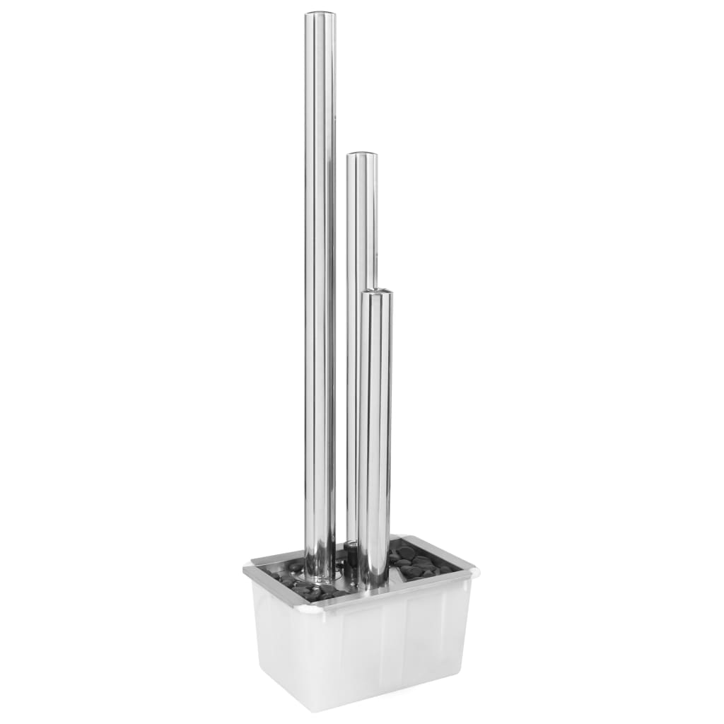 Garden Fountain Silver 48 X 34 X 153 Cm Stainless Steel