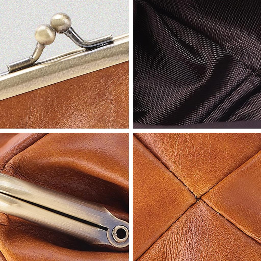 Damen Retro Mini Geldbörse mit Münzfach (Orange)