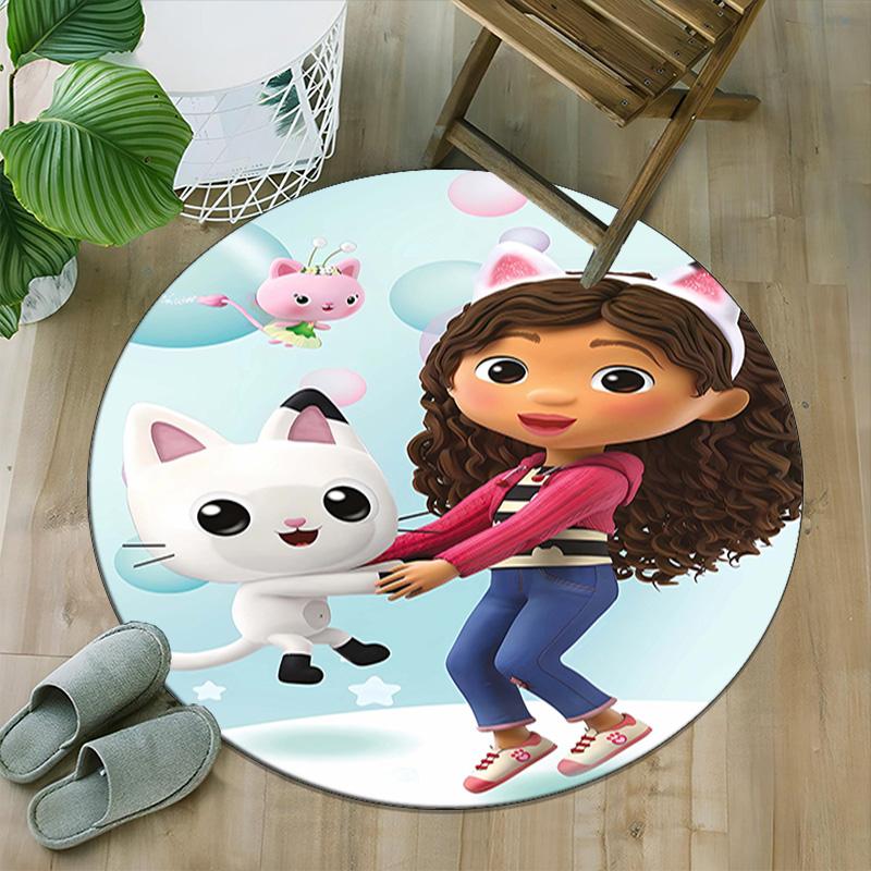 1pc Gaby's Bubble House2 Print Round Carpet Chair Round Carpet Suitable for Bedroom Living Room Home Decorative Carpet
