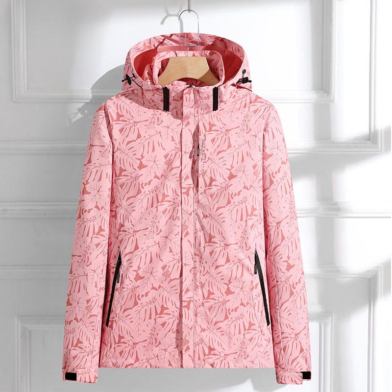 New spring and autumn thin outdoor sports mountaineering jacket hooded removable waterproof breathable jacket