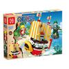 1-4PCS One Piece Thousand Sunny Building Blocks Anime Going Merry Ship Assembly Model Micro Bricks Figures For Children Gift