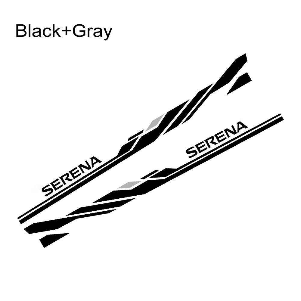 2PCS Car Side Door Stickers For Nissan Serena C23 C24 C25 C26 C27 Accessories Tuning Long Stripes Graphics Vinyl