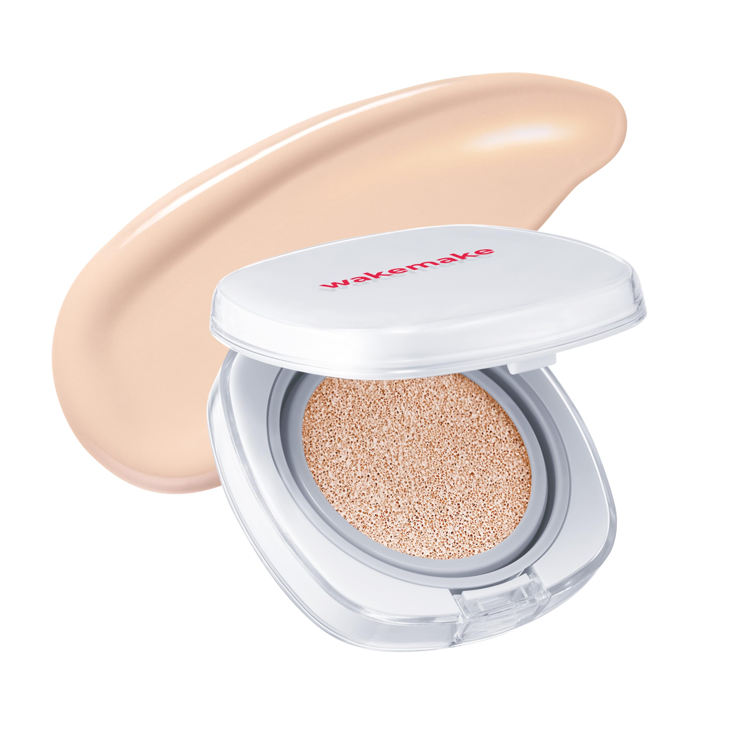 wakemake Seamless Wear Cushion Foundation Natural and Popular Korean Cosmetics (22N Neutral) SPF50+ PA+++ Semi-Matte, Moisturizing, Coverage,