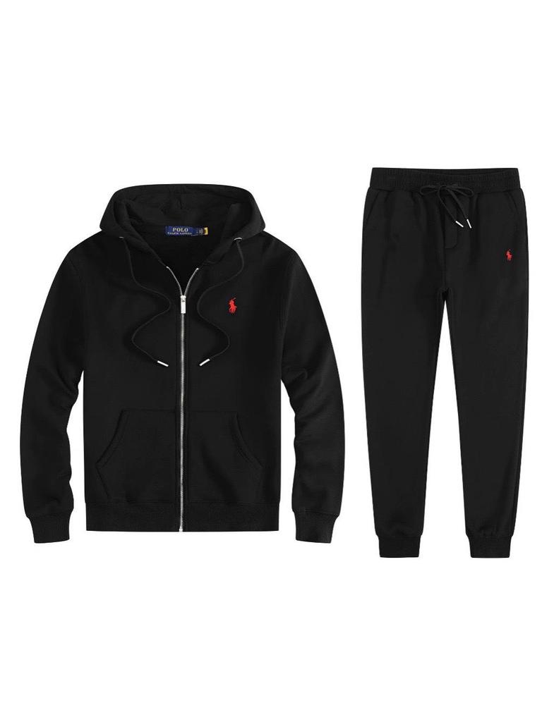 Set de Hupă cu Logo Cal Mic și Jachetă Polo cu Fermoar pentru Bărbați - Toamnă