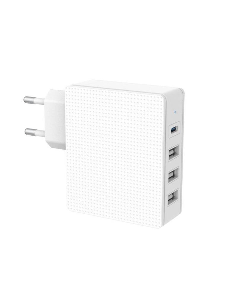 QC3.0 Fast Charging Multi-Port Travel Charger with 4 USB Ports - US/EU Standard