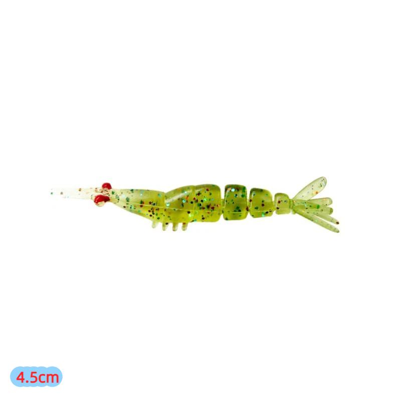20Pcs Multi-Jointed Shrimp Bait Mini Soft Shrimp Fishing Lure 45/60Mm Artificial Baits Bass Silicone Fishing Tackle