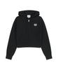Malittepeulangsowajeobeo W Small Classic Logo Crop Knit Hoodie Zipup Black
