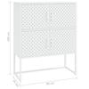 Highboard White 80 x 35 x 100 cm Steel