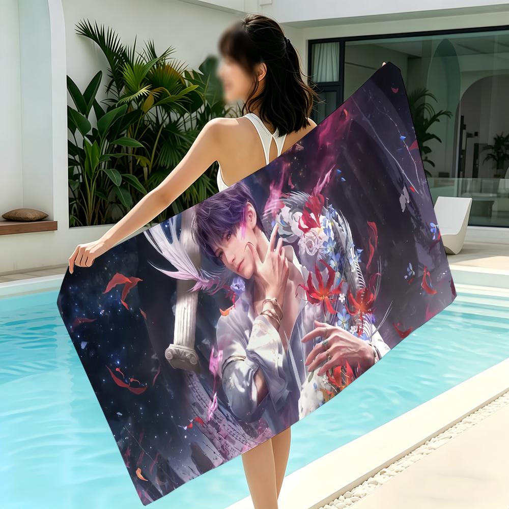 Love and Deepspace Rafayel Towel Yoga Gym Yoga Gym Lightweight Portable for Swimming Beach Travel Sports Accessories Sandproof