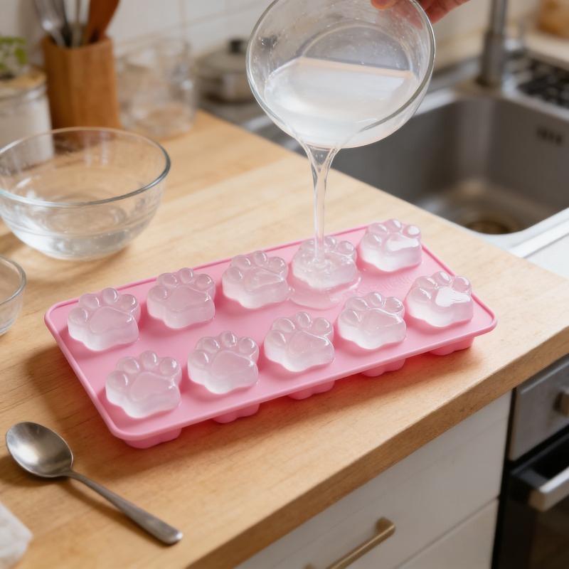 Cat Claw Shape Silicone Mold DIY Baking Tool for Chocolate Cake Candy Pudding Jelly Soap Resin and Ice Cube Making