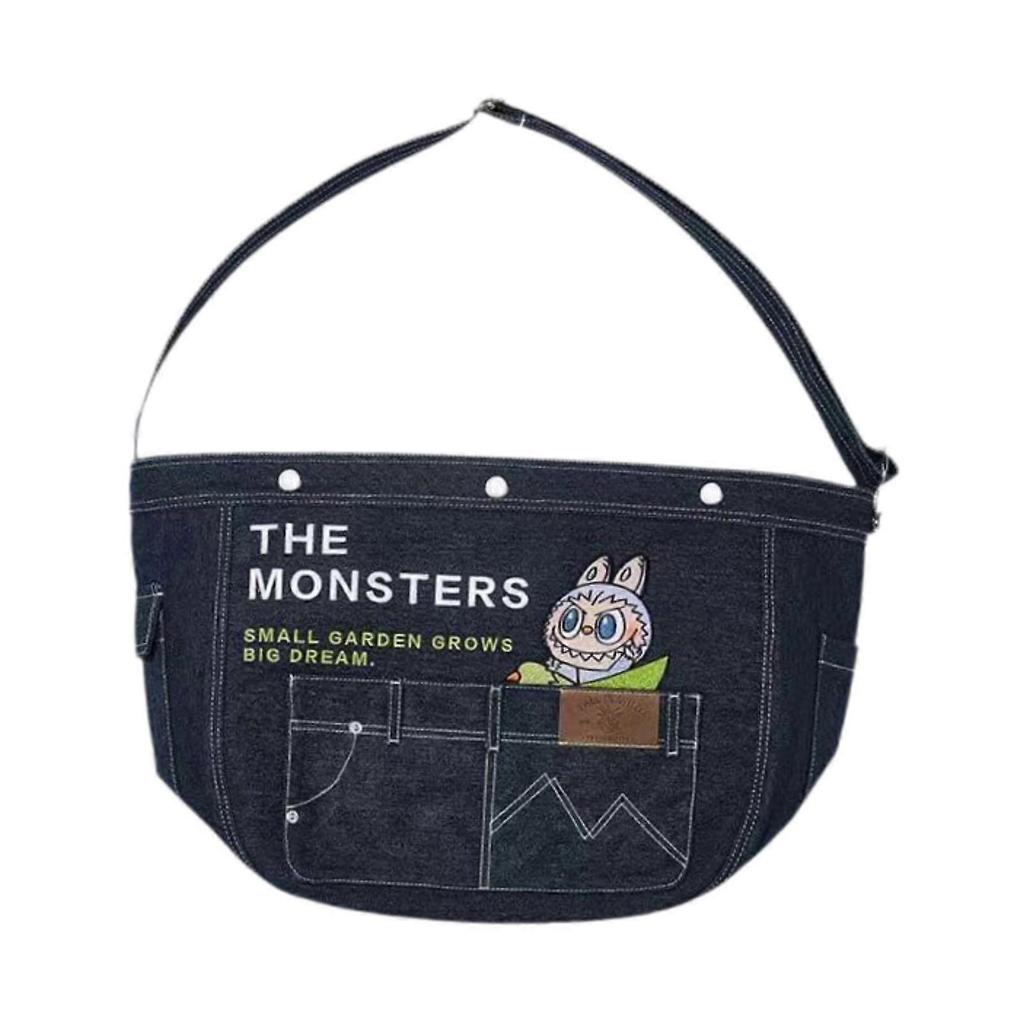 Labubu Crossbody Bag Travel Purse Handbag Denim Bag for Outdoor Party Travel