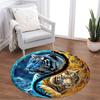 1pc home carpet yin yang floral design non-slip rug for office decor and living room gift ideas