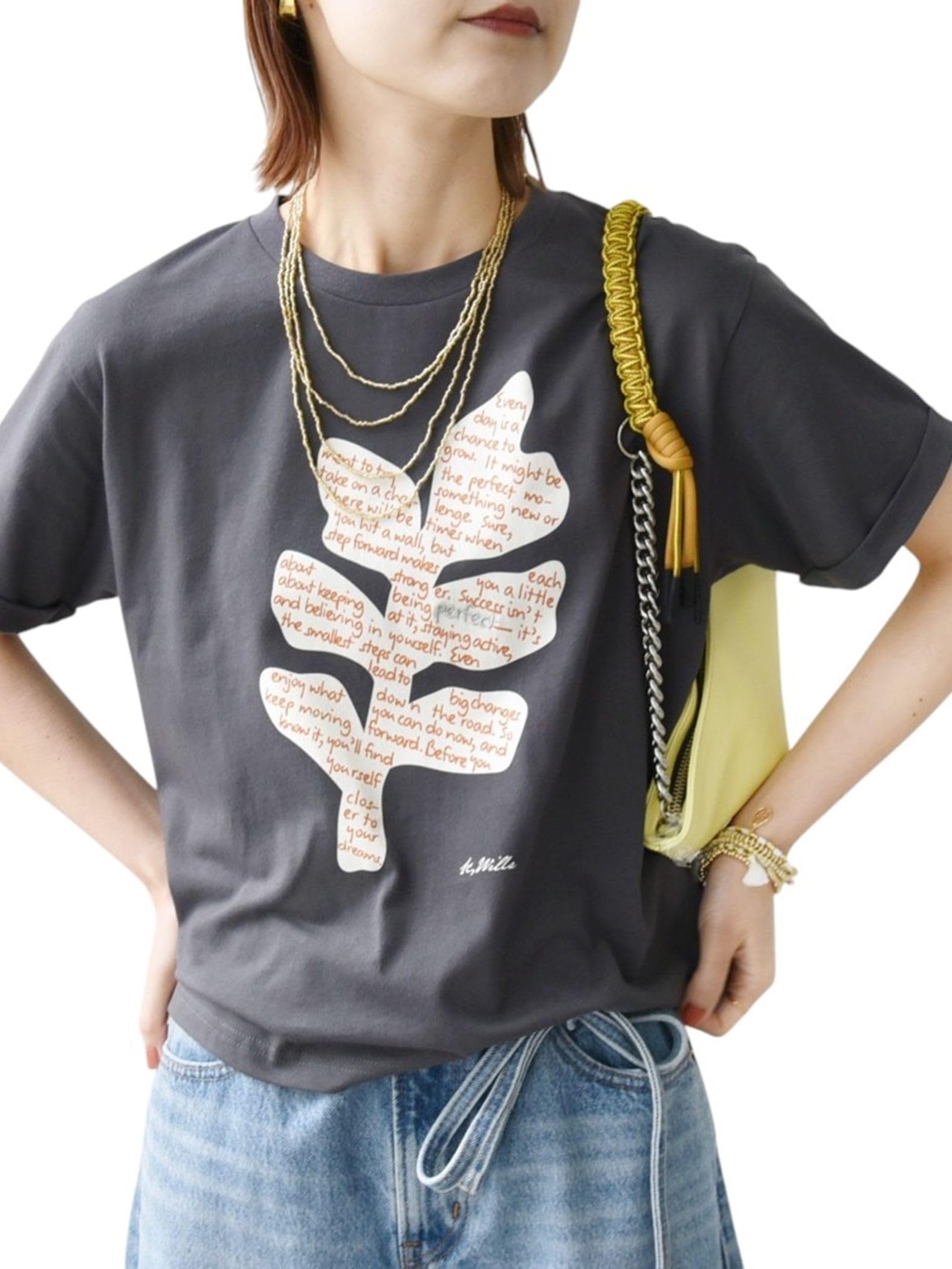 

Ships for Women Motif Embroidered Print Tee 312330057 Charcoal Gray One Size Web-Exclusive