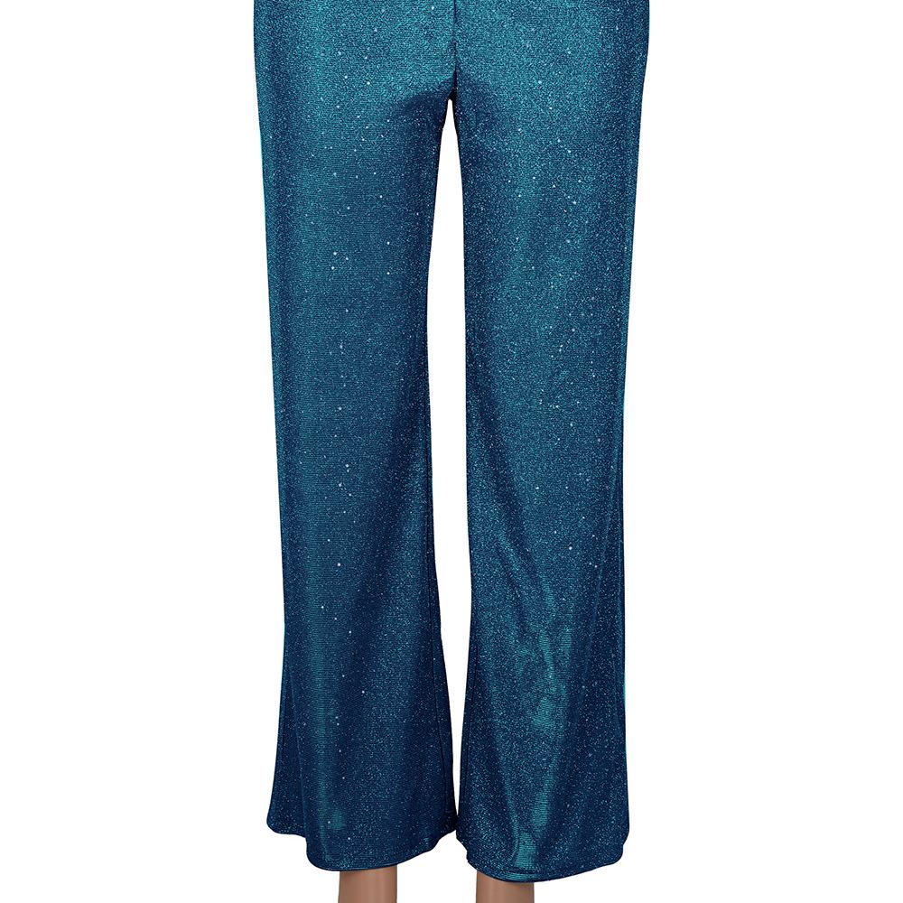 2025 New Sequined Party Fashion Casual High Waisted Women's Pants Retro Wide Leg Trousers High Waisted Loose Casual Pants
