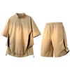 Unisex Casual Summer 2026 Sporty Two-Piece Set - Loose Fit Short-Sleeve Top & Pants