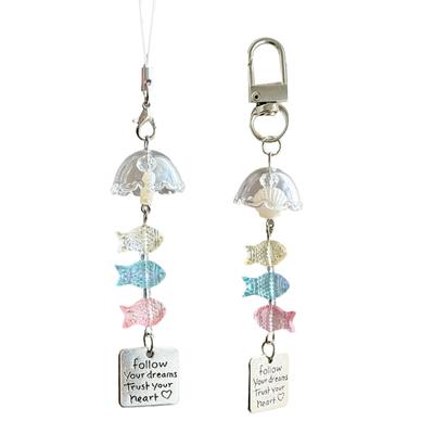 Fish Wind Bell Phone Lanyard Multifunctional Phone Strap Bag Pendant Resin Texture for Fashion Youthful Individuals