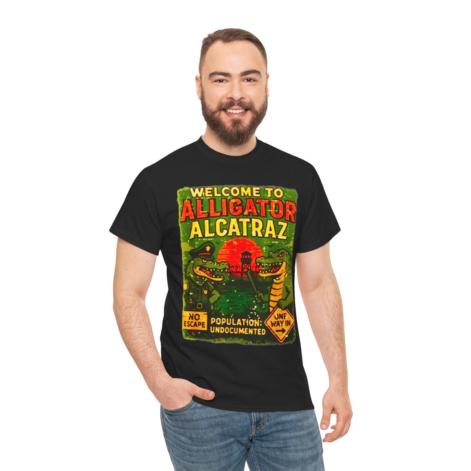 Welcome to Alligator Alcatraz Unisex Heavy Cotton Tee XXL