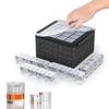 Crystal Clear Ice Cube Tray, 1.7x2 Inch Clear Ice Cube Mold, Makes 16 Clear Ice Cubes, Easy To Remove, Melt-Resistant, BPA-Free, Perfect for Whiskey a