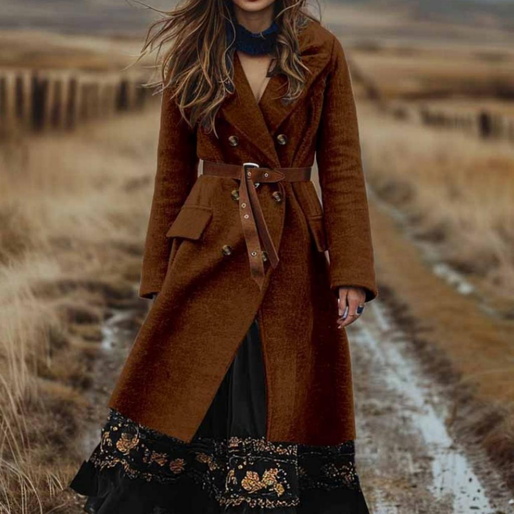 Women's Fashion Jacket Casual Solid-color Long-sleeved Cardigan Long Coat