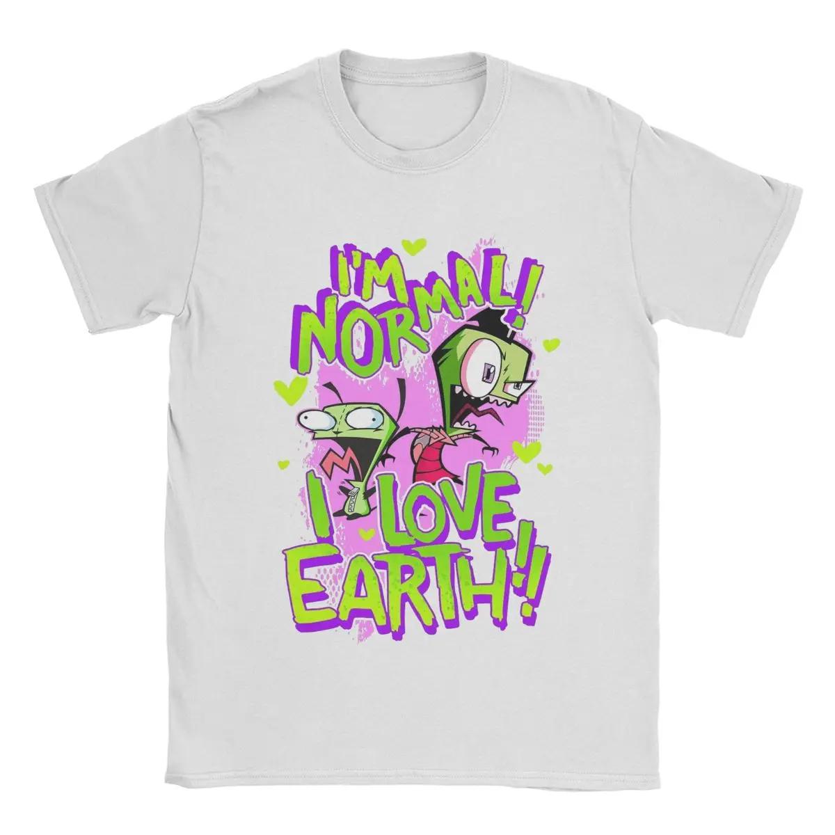 

Invader Zim & GIR I m Normal I Love The Earth T-shirt Tops Retro Short-sleeved T-shirt Round Neck Summer T-shirt Kawaii Clothes 3XL