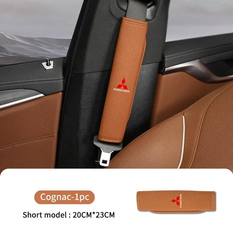 Car Safety Belt Cover Adjustable Shoulder Strap Protector Pad For Mitsubishi Outlander Lancer L200 ASX Pajero Grandis Eclipse