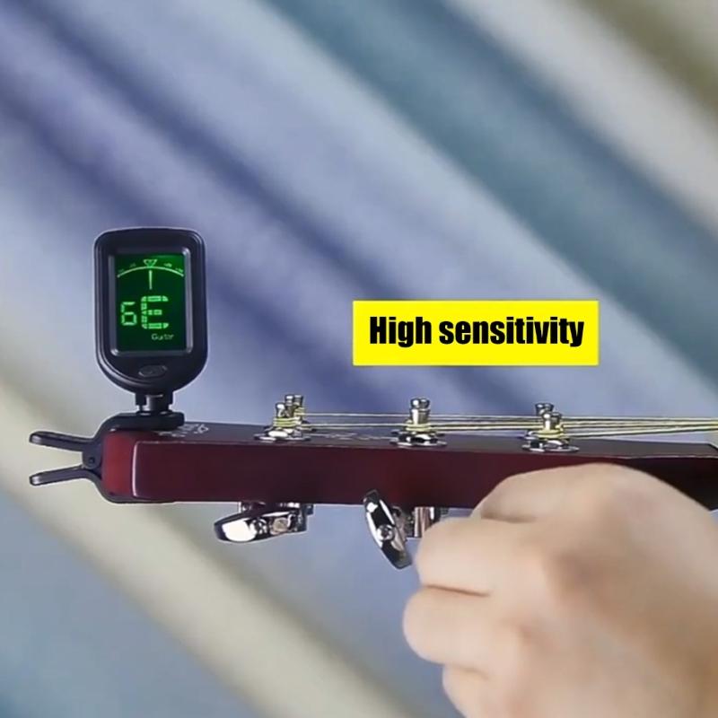 Guitar Tuner Clip On, Digital Electric Tuner with LCD Display, Guitar Metronome