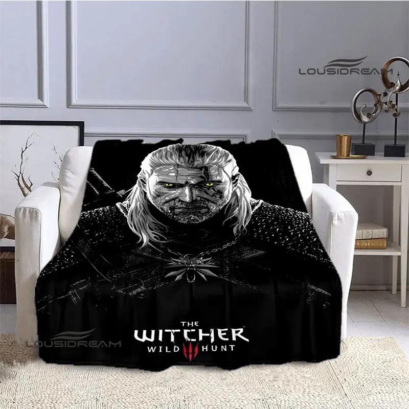 W-Witcher game Printing blanket Flange Warm blanket picnic blanket Home travel blanket bed linings Birthday Gift picnic blanket
