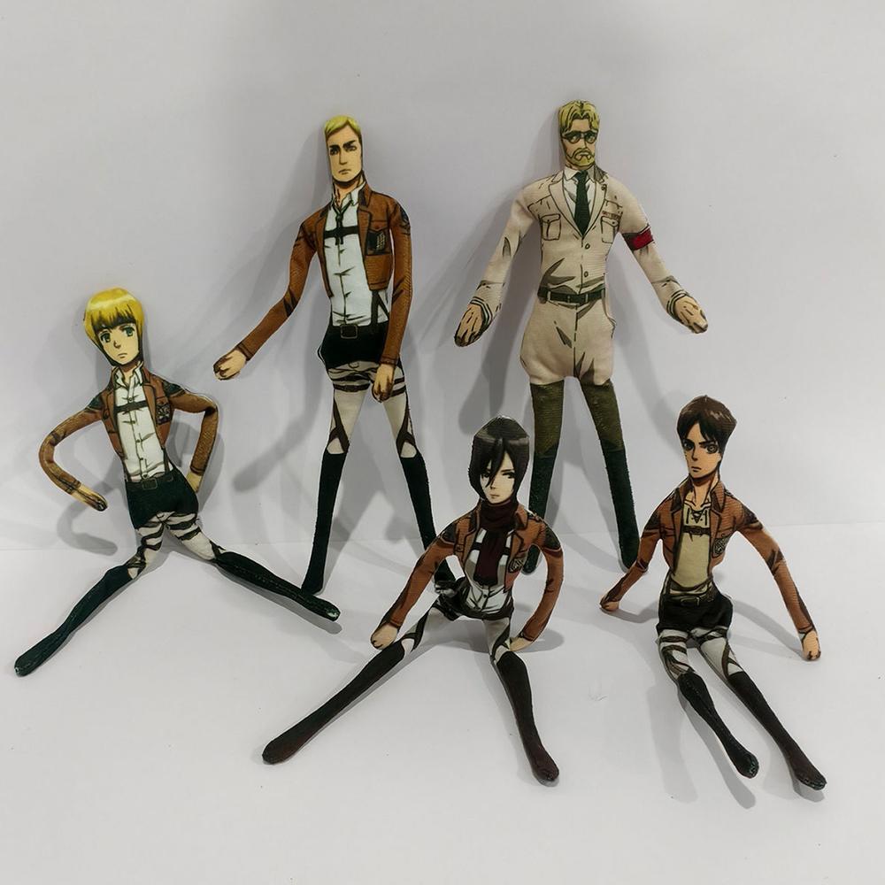 Anime Attack On Titan Rivaille Ackerman Eren Jaeger Cosplay Doll Plush Stuffed Dolls Abstract Wire Skeleton Halloween Prop