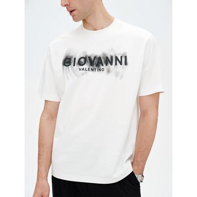 T-shirt Estiva da Uomo GIOVANNI VALENTINO con Stampa Lettere Antibatterica