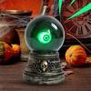 Halloween Crystal Ball, Featuring Flashing Green Evil Eye-shaped Luminous Sensing, A Double-layered Spoof Gothic Horror-themed Decorative Toy.