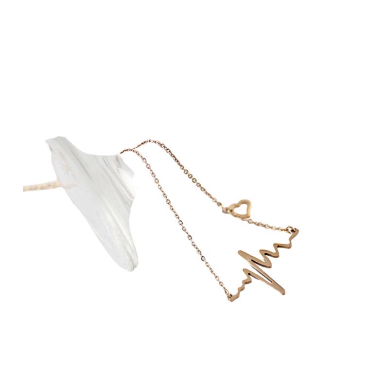 Korean Style ECG Clavicle Necklace - Simple and Trendy Jewelry