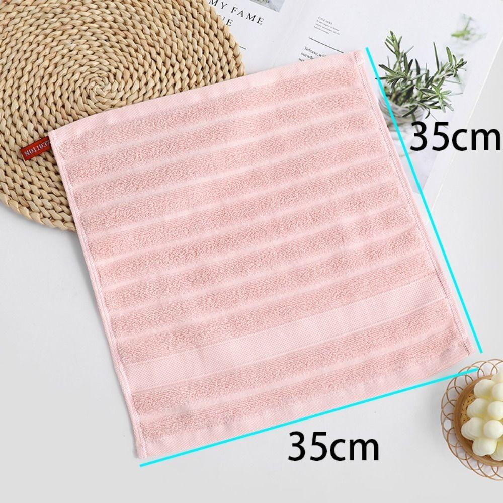 Skin Friendly 35x35cm Face Towel Square Pure Cotton Bath Towel Small Simple Hand Towel Traveling розовый
