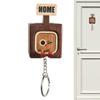 Solid Wood Keychain Pendant Magnetic Backpack Ornament Home-out Key Chain Portable Bag Pendant For Kids Teens Adults Wallets